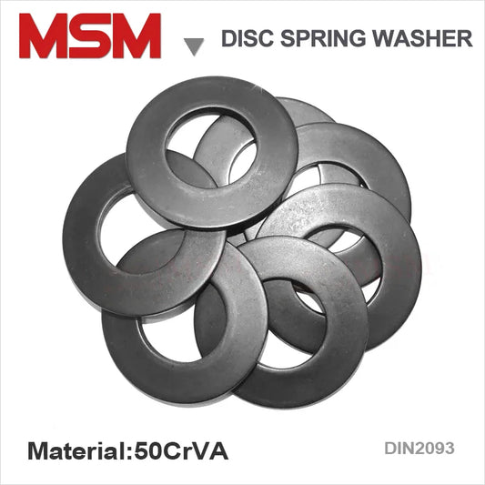 20Pcs MSM Disc Spring Washers 50CrVA Black Conical Washer Outer Diameter 31.5/35.5/40/45mm Compression Spring Gaskets