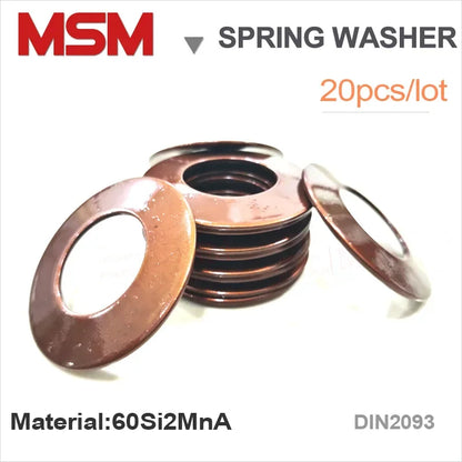 20pcs Compression Spring Washer  60Si2MnA Disc Spring Outer Diameter 6/8/10/12.5/14/16/18mm