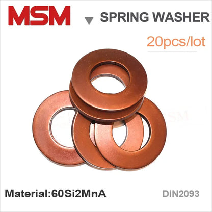 20pcs Compression Spring Washer  60Si2MnA Disc Spring Outer Diameter 6/8/10/12.5/14/16/18mm