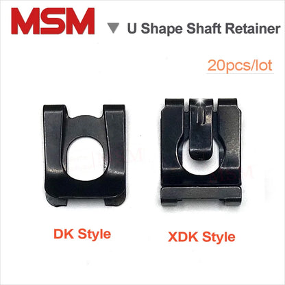 20pcs/lot 65Mn Steel U Shape Shaft Retainer Elastic Retainning Clip For Shaft Antiloose Circlip DK/XDK M4 M5 M6 M8 M10 M12 M16