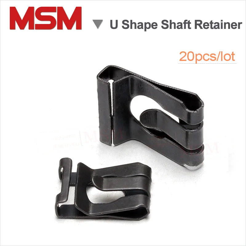 20pcs/lot 65Mn Steel U Shape Shaft Retainer Elastic Retainning Clip For Shaft Antiloose Circlip DK/XDK M4 M5 M6 M8 M10 M12 M16