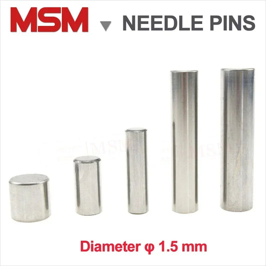 250pcs Needle Pin Diameter 1.5mm Length 3~20mm GCr15 Bearing Steel Cylindrical Rolling Dowel Locating Roller