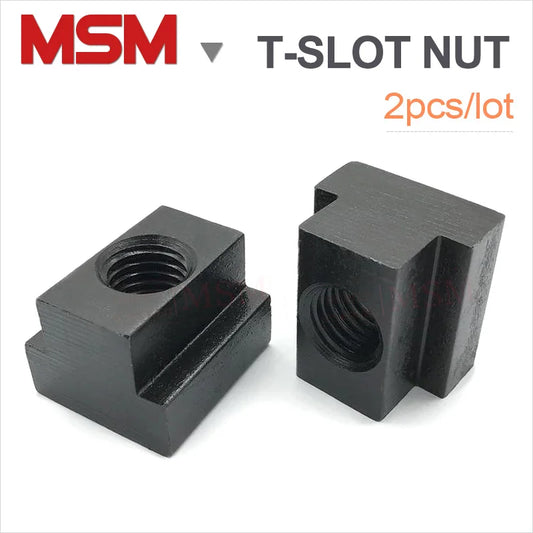 2PCS 10.9 Level High Intensity Carbon Steel T-slot Nuts Black Oxide Finished For Mold Clamping M8 M10 M12 M14 M16 M18 M20 M24