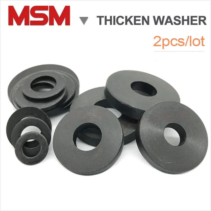 2PCS Forging and Lathe Finished Carbon Steel Thickened Washer Iron Pad Steel Spacer Dia.41mm 52mm Height7mm 8mm Mold Clamp Usage