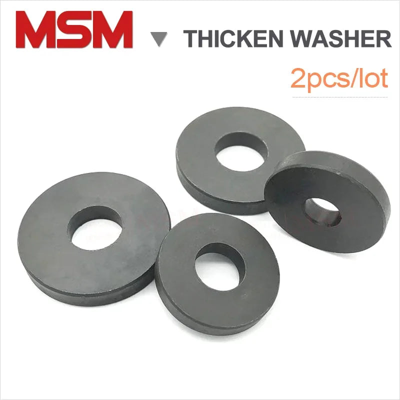 2PCS Forging and Lathe Finished Carbon Steel Thickened Washer Iron Pad Steel Spacer Dia.41mm 52mm Height7mm 8mm Mold Clamp Usage