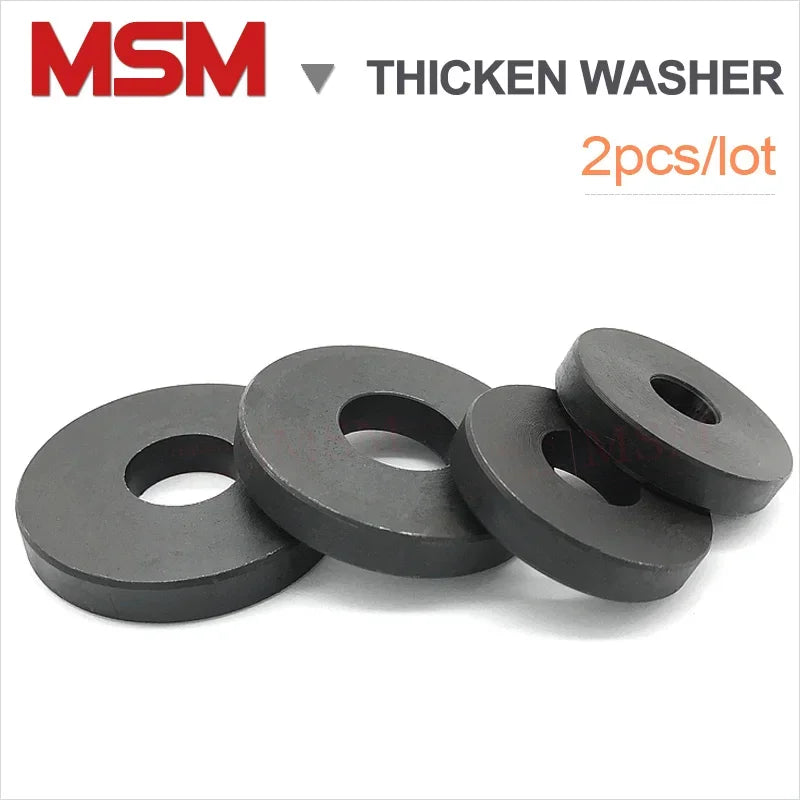 2PCS Forging and Lathe Finished Carbon Steel Thickened Washer Iron Pad Steel Spacer Dia.41mm 52mm Height7mm 8mm Mold Clamp Usage