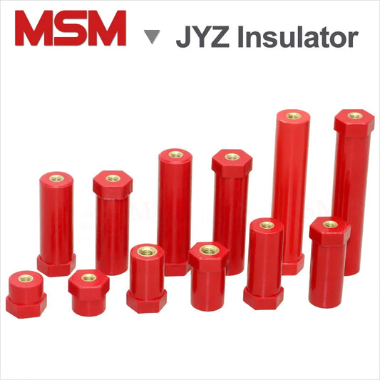 2PCS JYZ Cylinder Shape Two End Female Thread M6/8/10 Hexagonal Insulator Dia.30mm Supporter Insulated Post Height 20~100mm