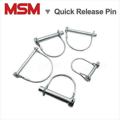 2PCS Spring Carbon Steel Round Arch Wire Shaft Locking Pin Safety Coupler Retainer D Shape Buckle Pin Farm Trailers Wagons