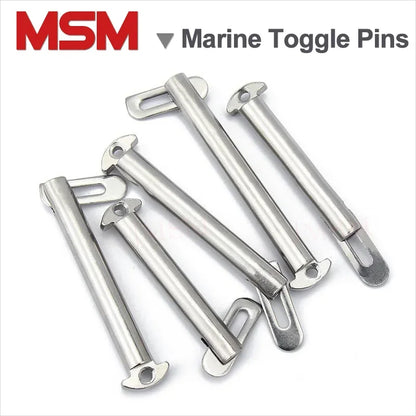 2PCS Stainless Steel Marine Toggle Pins With Tongues M8 M10 M12 M14 Length 40~100mm GB3473 B Style Boat Using Pins Tongue Bolt