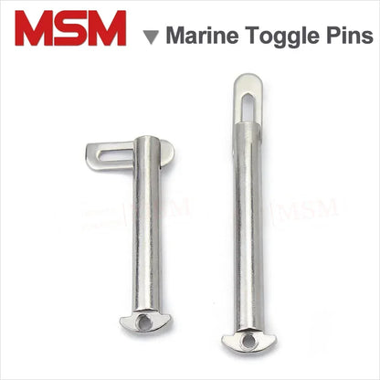 2PCS Stainless Steel Marine Toggle Pins With Tongues M8 M10 M12 M14 Length 40~100mm GB3473 B Style Boat Using Pins Tongue Bolt