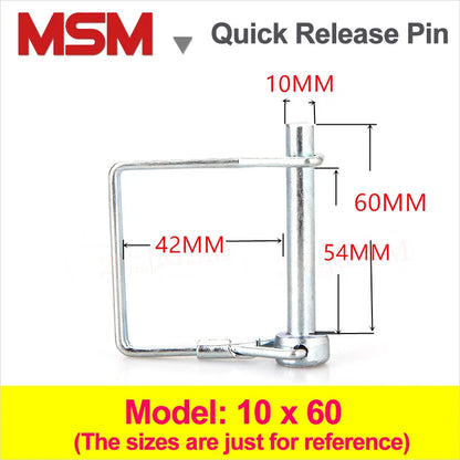 2PCS Steel Square Quick Lock Release Pins M5 M6 M8 M10 M12 Trailer Truck Coupler Safety Pin Shaft Locking Pin