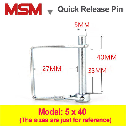 2PCS Steel Square Quick Lock Release Pins M5 M6 M8 M10 M12 Trailer Truck Coupler Safety Pin Shaft Locking Pin