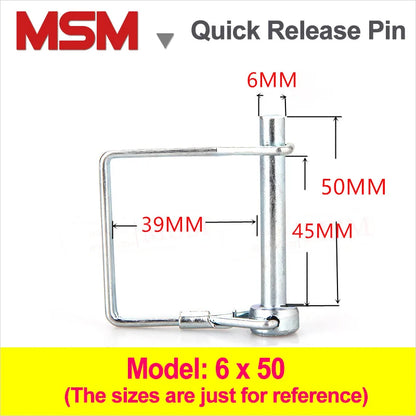 2PCS Steel Square Quick Lock Release Pins M5 M6 M8 M10 M12 Trailer Truck Coupler Safety Pin Shaft Locking Pin