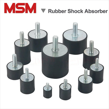 2Pc  Male To Female Thread Rubber Shock Asbsorber Anti Vibration Isolator Mounting Feet Crash Pad 8/10/15/20/25/30/40/50/60/75mm