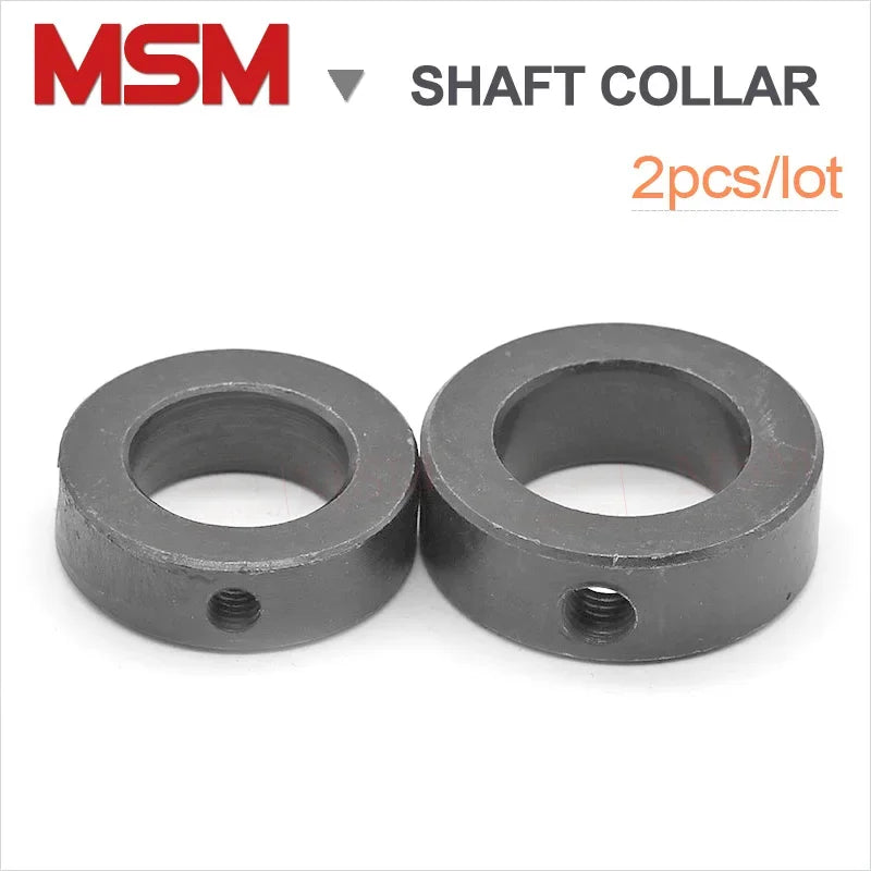 2Pcs Carbon Steel Shaft Collars Bore 8-30mm Screw Tighten Shaft lock Ring DIY Axle End Fixed Ring GB884 Positioning Metal Bush