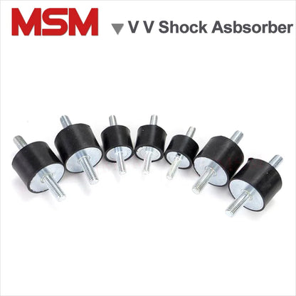 2Pcs V V Double End Thread Rubber Shock Asbsorber Anti Vibration Isolation Crash Pad 8/10/15/20/25/30/40/50/60/75/100mm