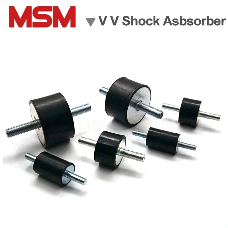2Pcs V V Double End Thread Rubber Shock Asbsorber Anti Vibration Isolation Crash Pad 8/10/15/20/25/30/40/50/60/75/100mm