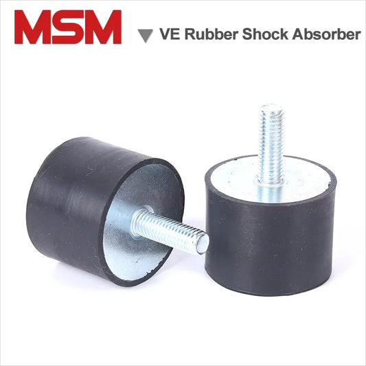 2Pcs VE One End Male Thread Rubber Shock Asbsorber Anti Vibration Isolation Mounting Feet Crash Pad Size 10~80mm Screw M4~M12