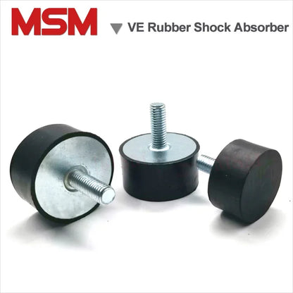 2Pcs VE One End Male Thread Rubber Shock Asbsorber Anti Vibration Isolation Mounting Feet Crash Pad Size 10~80mm Screw M4~M12