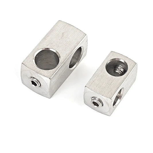 2pc Stainless Steel Wire Rope Collet for Cross Fixing Wire Rope Locking Buckle Cross Clip M4/5/6/8/10 Rope Fitting Cross Locks