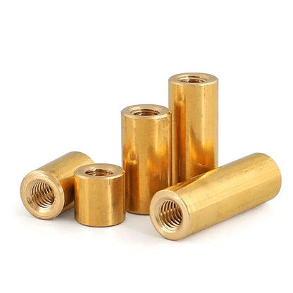 2pcs Copper Internal Thread Cylinder Pins M1.6/1.8/2/2.5 Brass Extend Long Blind Hole Standoffs Column Connection Female Nut