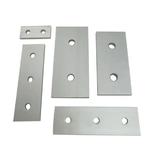 2pcs Hole Joining Strip Plate Straight Flat Aluminium Profile Reinforced Connector 2020 3030 4040 5050 6060 8080 2/3/4/6/8 Holes