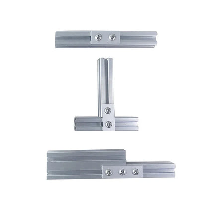 2pcs Hole Joining Strip Plate Straight Flat Aluminium Profile Reinforced Connector 2020 3030 4040 5050 6060 8080 2/3/4/6/8 Holes