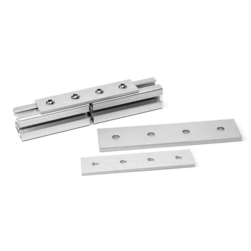 2pcs Hole Joining Strip Plate Straight Flat Aluminium Profile Reinforced Connector 2020 3030 4040 5050 6060 8080 2/3/4/6/8 Holes