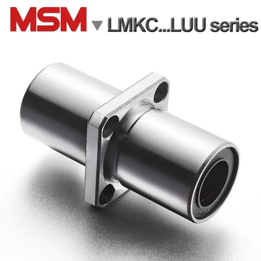 4pcs MSM Middle/Center Square Flange Linear Bearings LMKC6LUU LMKC8LUU LMKC10LUU LMKC12LUU LMKC16LUU LMKC20LUU LMKC25LUU LMKC30LUU(mm)