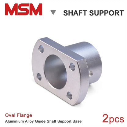 2pcs MSM Oval Flange Guide Shaft Support Seat 8/10/12/15/16/20/25/30/35/40/50mm Shaft Fixture Bracket Rod Holder Mount Connector