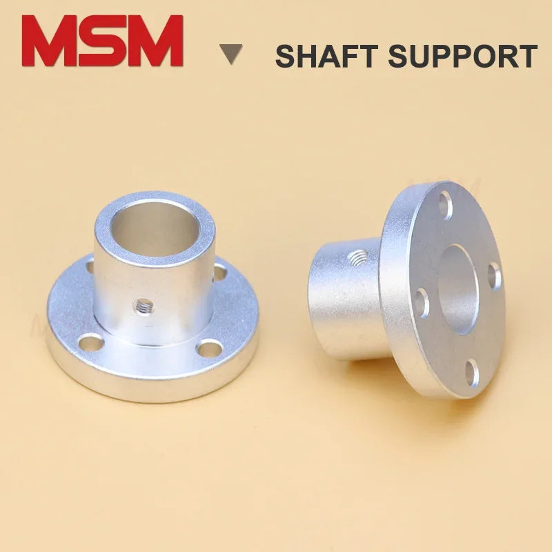 2pcs MSM Round Flange Guide Shaft Support Base 8/10/12/16/20/25/30/35/40/50mm Shaft Fixture Bracket Rod Holder Mount Connector