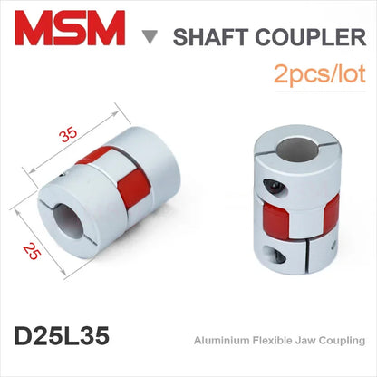 2pcs MSM Spider Jaw Couplings D25L35 Plum Flexible Shaft Couples 8mm 6mm 10mm 12mm 5mm 3d Printer Stepper Motor Coupler CNC Kits