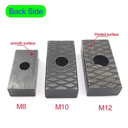 2pcs Meter Lathe Pressure Plate for Screw Pile M8 M10 M12 Instrument Lathe Turning Tool Pressure Plate Double Ends Screw