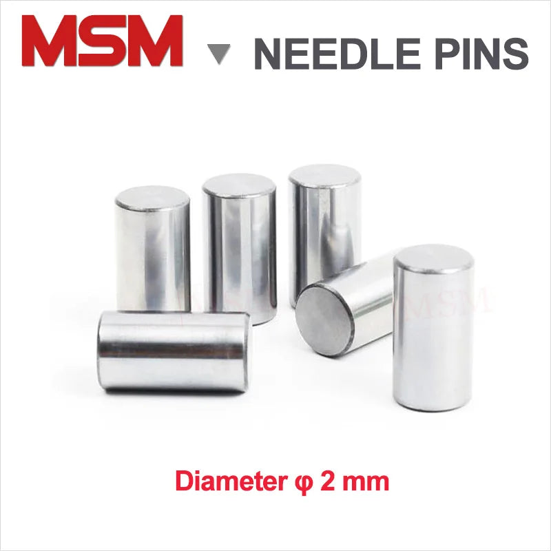 300/200/100PCS Diameter 2mm GCr15 Bearing Steel Cylindrical Pin Locating Dowel Needle Pin Roller Length [3-40mm]