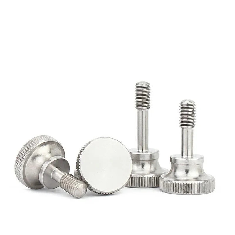 4 Pcs Stainless Steel Knurled Thumb Screws with Waisted Reduced Shanke Screws/Bolts Hand Twist Captive Screw M2.5/3/4/5/6/8