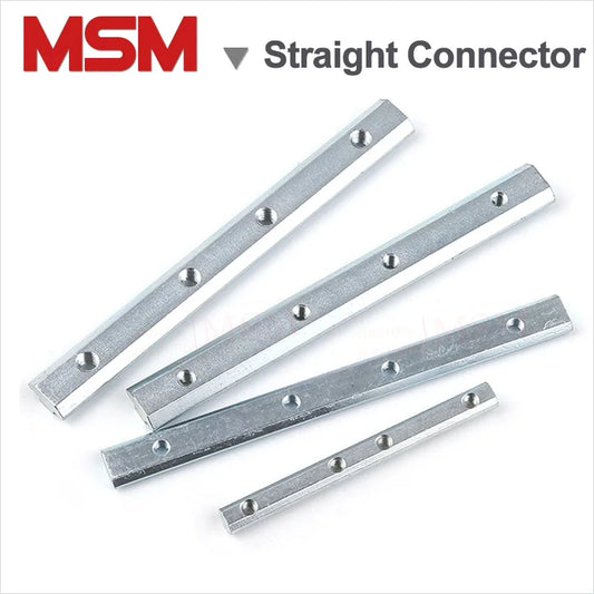 4PCS Carbon Steel Straight Line Connector For T Slot Aluminum Extrusion Profile Straight Joint EU Standard 180 degree Bracket Fa