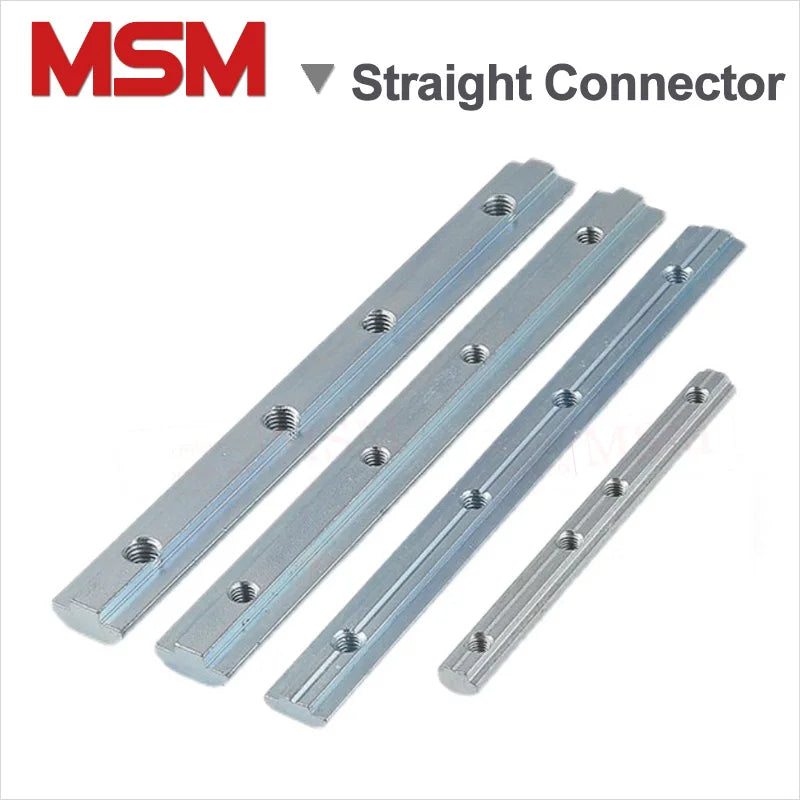 4PCS Carbon Steel Straight Line Connector For T Slot Aluminum Extrusion Profile Straight Joint EU Standard 180 degree Bracket Fa