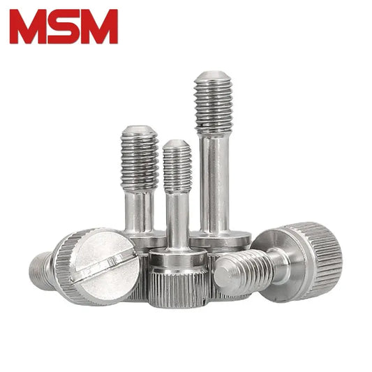 4pcs M6 M8 Knurled Thumb Screws with Waisted Shank 304 Stainless Steel Slotted Captive Hand Screw Anti-loose Locking Screw GB839