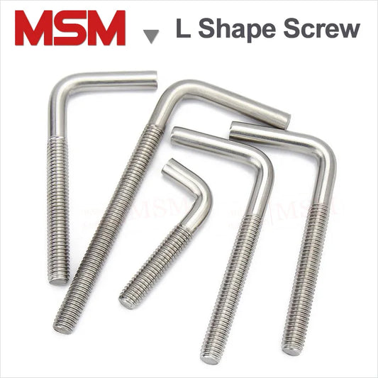 5 Pcs Stainless Steel L Shape Screw 7 Type Right Angle Bolt M4 M5 M6 M8 Hooker L Shape Anchor Screws