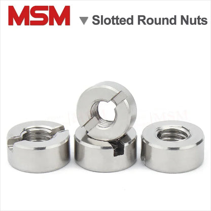 5 Pcs Stainless Steel Slotted Round Nut M3 M4 M5 M6 M8 M10 Coupling Nut/Connector With Slot