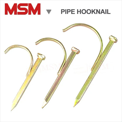 50/100PCS High Strength Carbon Steel Pipe Hook Nail U Shape Cement Wall Pipe Holder Nail for 1/2 3/4 1 Inch  Pipes Installing