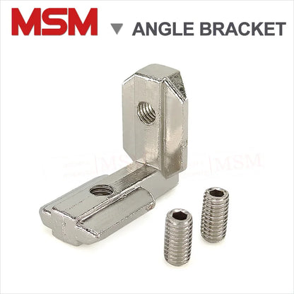 50/20/10 PCS T Slot Aluminum Angle Bracket Inner Joint Bracket L Shape White/Black Aluminum Extrusion Profile 2020/3030/4040/454