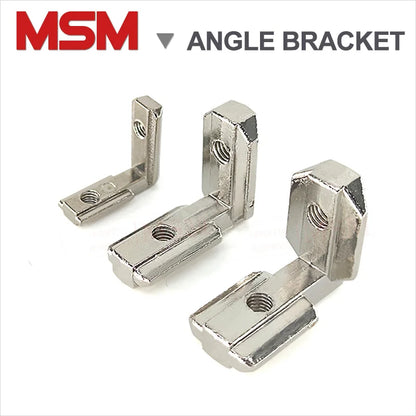 50/20/10 PCS T Slot Aluminum Angle Bracket Inner Joint Bracket L Shape White/Black Aluminum Extrusion Profile 2020/3030/4040/454