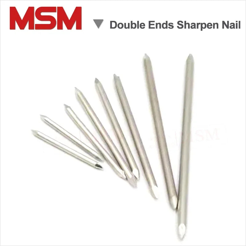 50/30/20PCS Stainless Steel Headless Double Ends Sharpen Nails Wood Splicing /Connecting Spikes Diameter 2 2.2 2.4 2.8 3 3.3 4mm