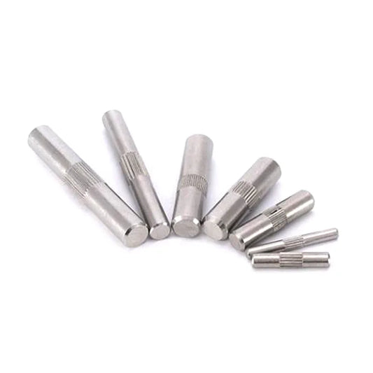 50pcs Middle Knurled Pins M2 2.5 3 4 5 6 Hinge Link Rods Pins Knurled Dowel Pins Locating Shaft Parallel Pin Toy Connecting Rod