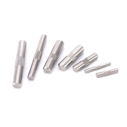 50pcs Middle Knurled Pins M2 2.5 3 4 5 6 Hinge Link Rods Pins Knurled Dowel Pins Locating Shaft Parallel Pin Toy Connecting Rod