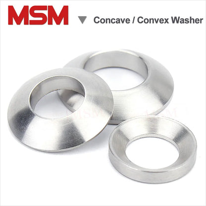 5PCS Stainless Steel Concave Washer With Cone Face /Convex Washers With Ball Face Spherical Gaskets Harden M6 M8 M10 M12 M16 M20