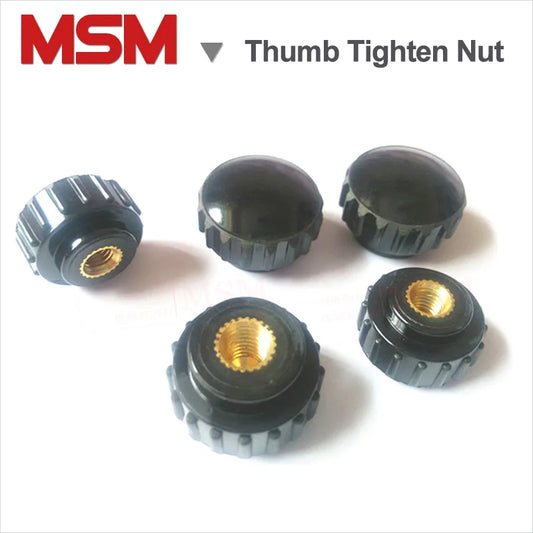 5Pcs Round Knurled Thumb Tighten Nut M3 M4 M5 M6 M8 M10 M12 Diameter 15~50mm Hand Tighten Nuts Female Thread Hand Knob