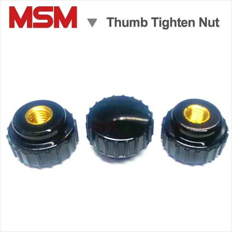 5Pcs Round Knurled Thumb Tighten Nut M3 M4 M5 M6 M8 M10 M12 Diameter 15~50mm Hand Tighten Nuts Female Thread Hand Knob