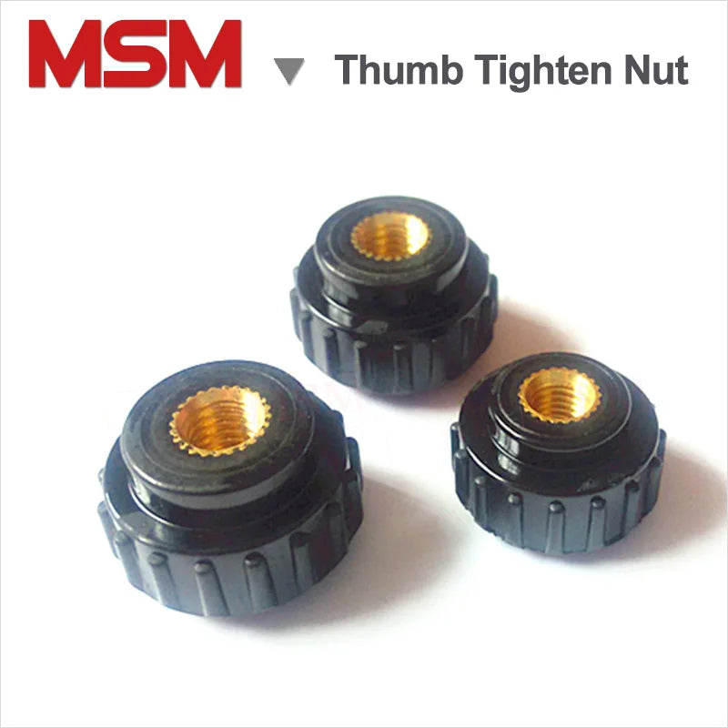 5Pcs Round Knurled Thumb Tighten Nut M3 M4 M5 M6 M8 M10 M12 Diameter 15~50mm Hand Tighten Nuts Female Thread Hand Knob